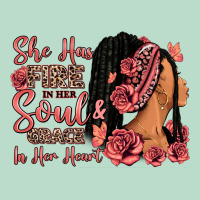 She Has Fire In Her Soul Afro Woman Premium Hoodie | Teevron