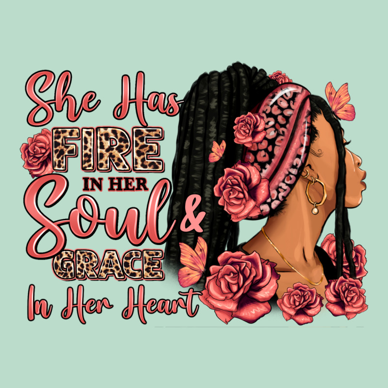 She Has Fire In Her Soul Afro Woman Premium Hoodie by RanaPortraitStore | Teevron