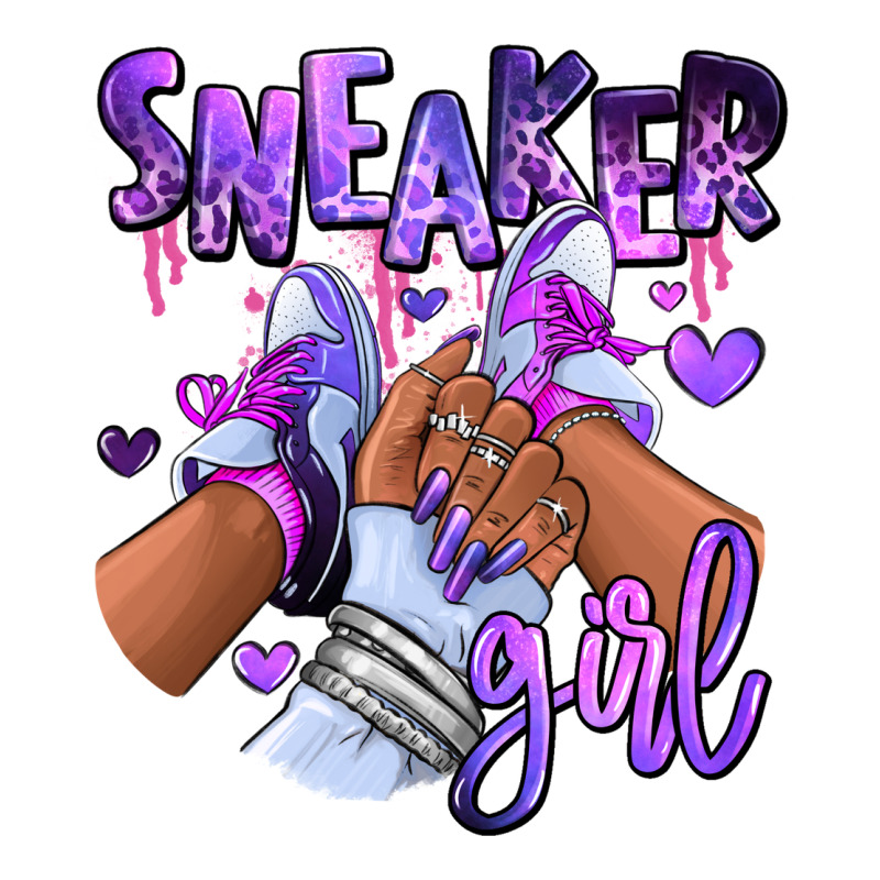 Purple Galaxy Sneaker Girl Premium Hoodie by RanaPortraitStore | Teevron