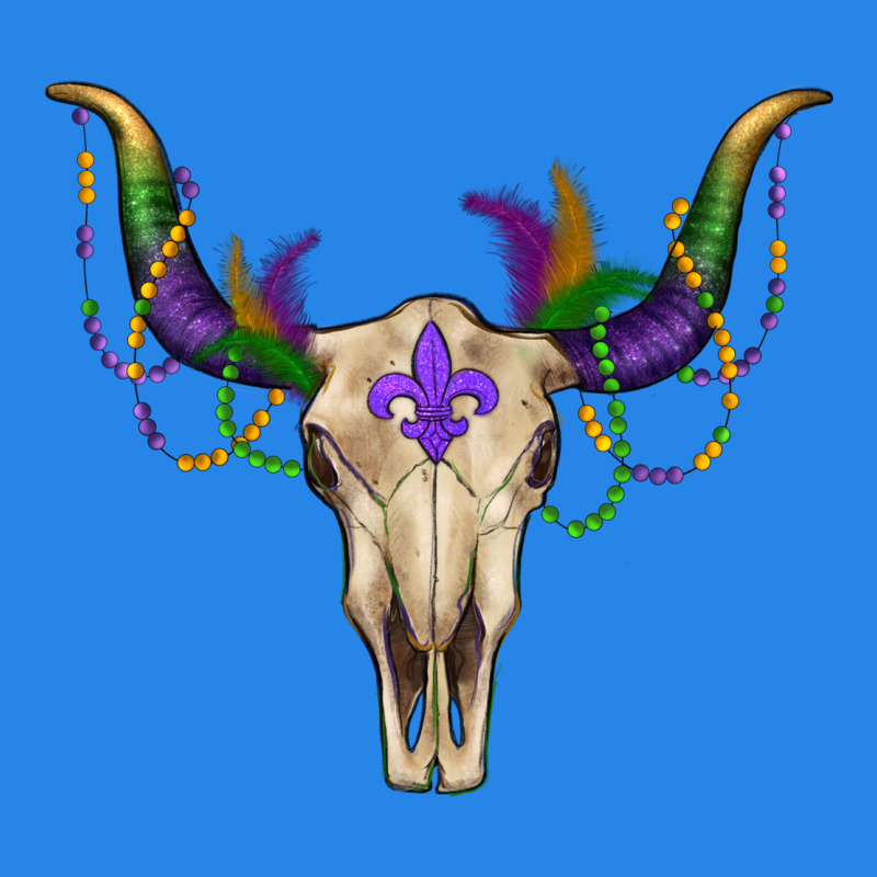 Mardi Gras Bull Skull Premium Hoodie by RanaPortraitStore | Teevron