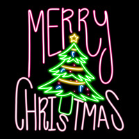 Merry Neon Christmas Heavy Core Tee | Teevron