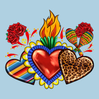 Sacred Heart With Leopard And Serape Heart Premium Hoodie | Teevron