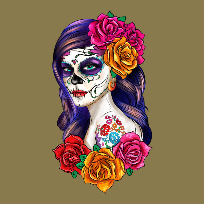 Sugar Skull Girl Premium Hoodie by RanaPortraitStore | Teevron