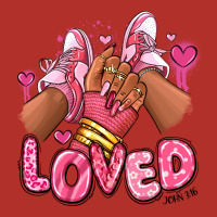 Loved Valentine's Day Afro Girl Sneakers Premium Hoodie | Teevron