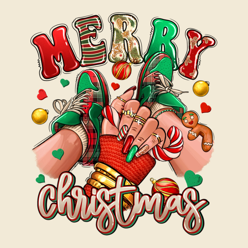 Merry Christmas Caucasian Girl Sneakers Premium Hoodie by RanaPortraitStore | Teevron