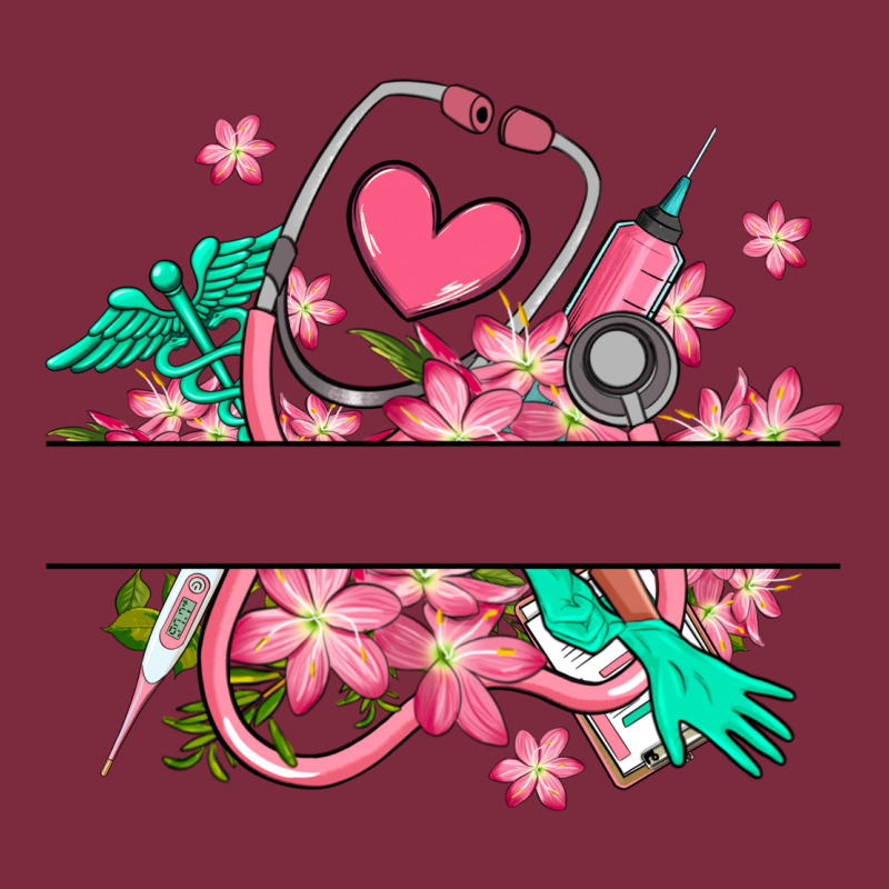 Nurse Flowers Custom Name Design Premium Hoodie by RanaPortraitStore | Teevron