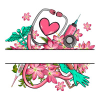 nurse flowers custom name design | Teevron