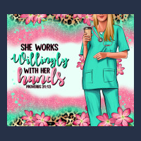 She Works Willingly With Her Hands Blonde Nurse Premium Hoodie | Teevron