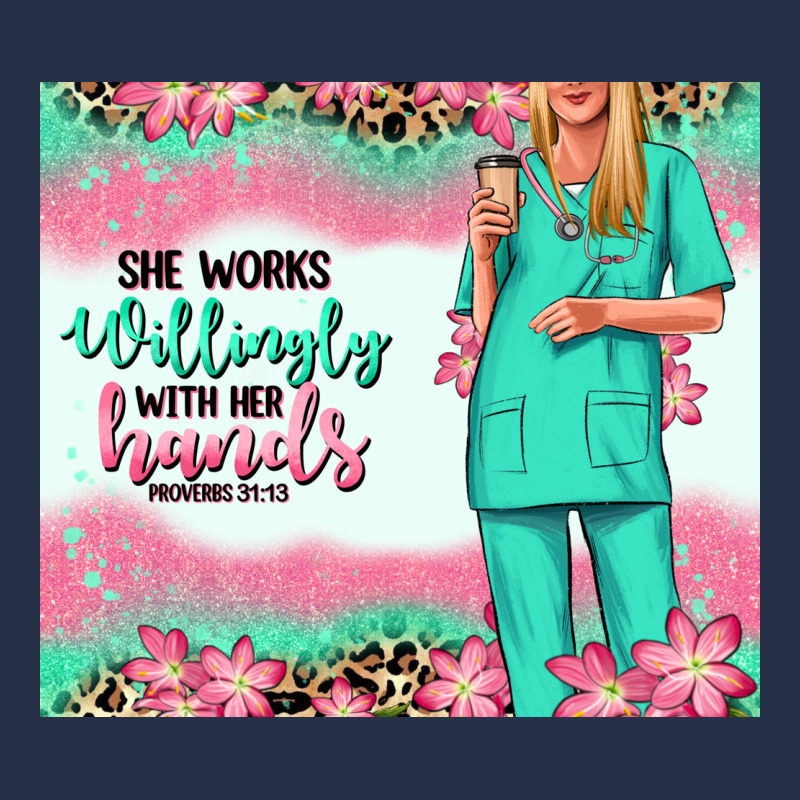 She Works Willingly With Her Hands Blonde Nurse Premium Hoodie by RanaPortraitStore | Teevron