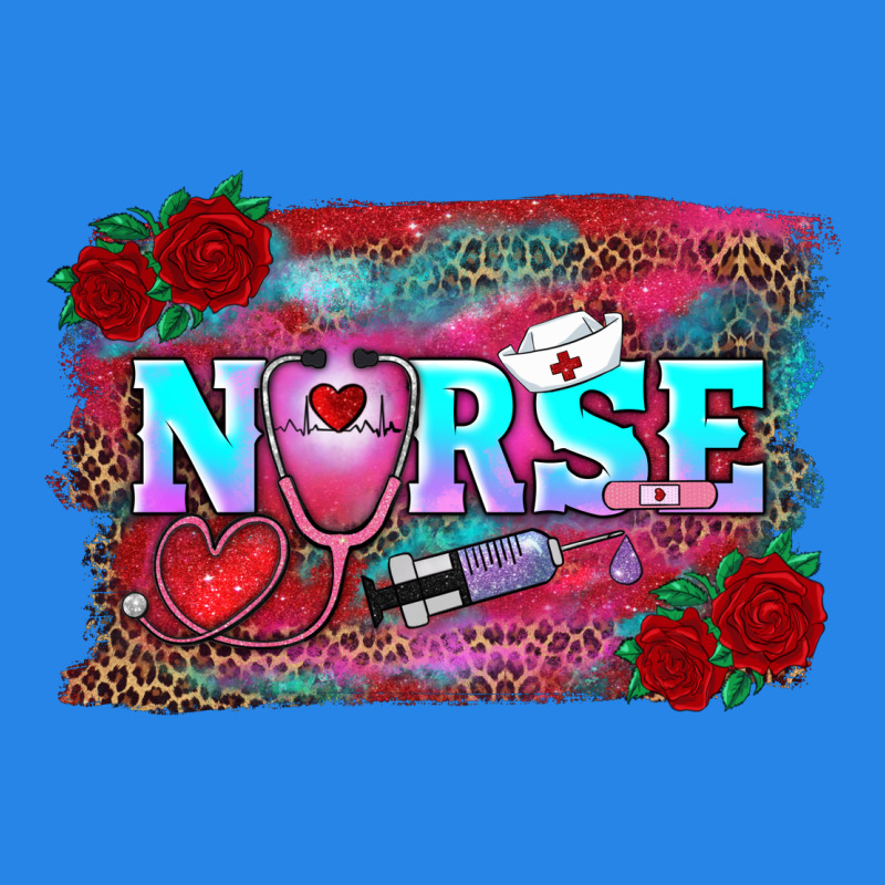 Valentines Day Nurse With Leopard And Turquoise Ba Premium Hoodie by RanaPortraitStore | Teevron