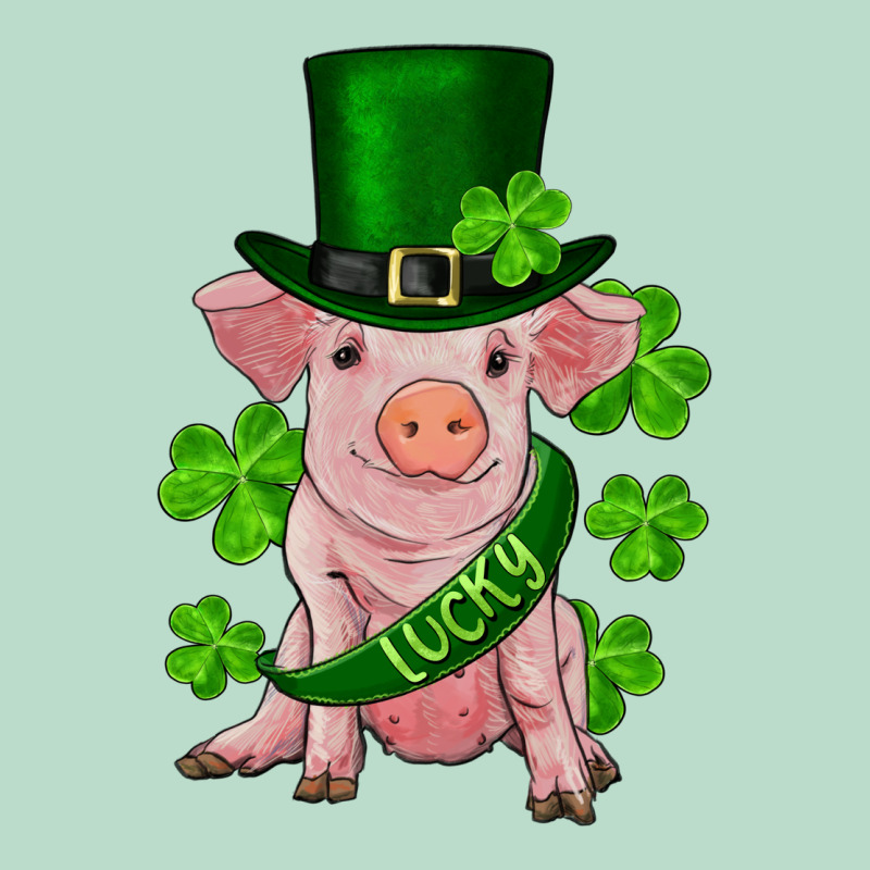 St. Patricks Day Lucky Baby Pig Premium Hoodie by RanaPortraitStore | Teevron