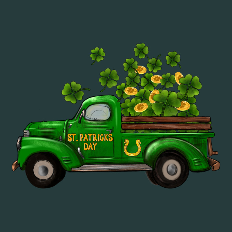 St Patricks Truck Shamrock Horseshoe Gold Premium Hoodie by RanaPortraitStore | Teevron