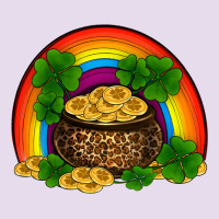 St Patricks Shamrock Gold Leopard Rainbow Premium Hoodie | Teevron