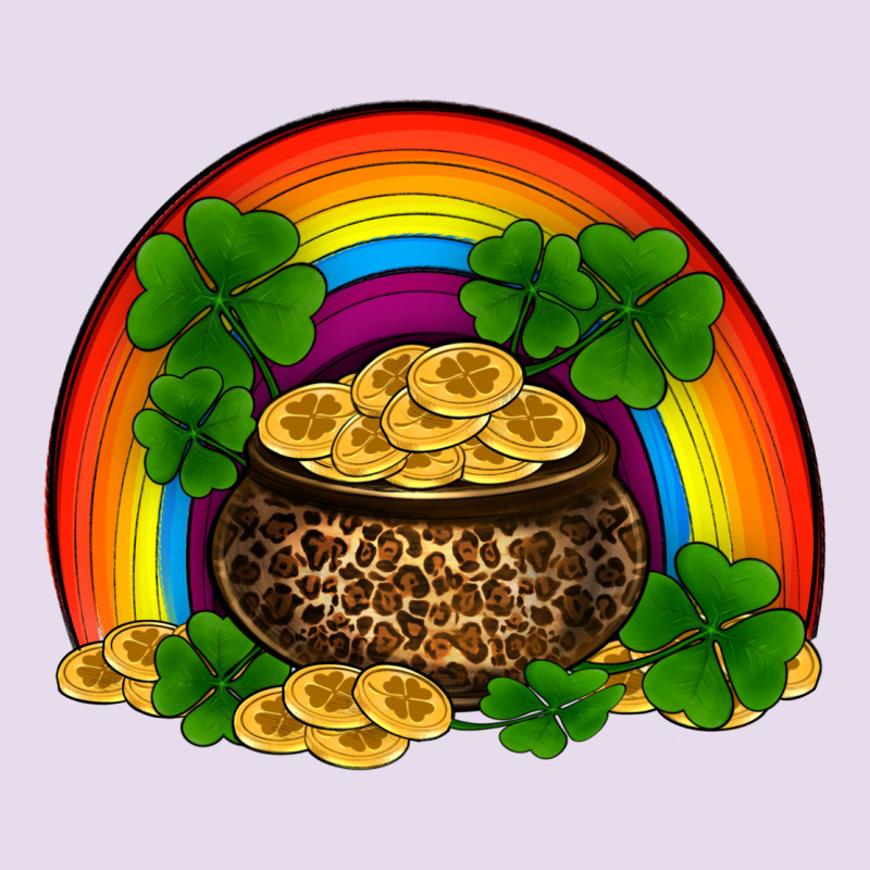 St Patricks Shamrock Gold Leopard Rainbow Premium Hoodie by RanaPortraitStore | Teevron