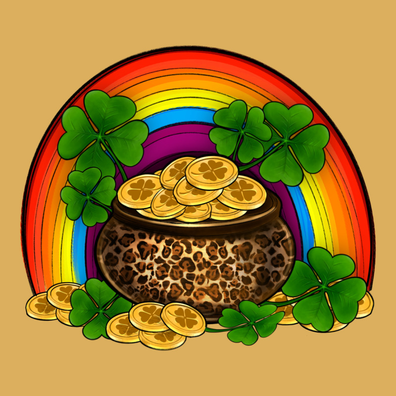 St Patricks Shamrock Gold Leopard Rainbow Premium Hoodie by RanaPortraitStore | Teevron