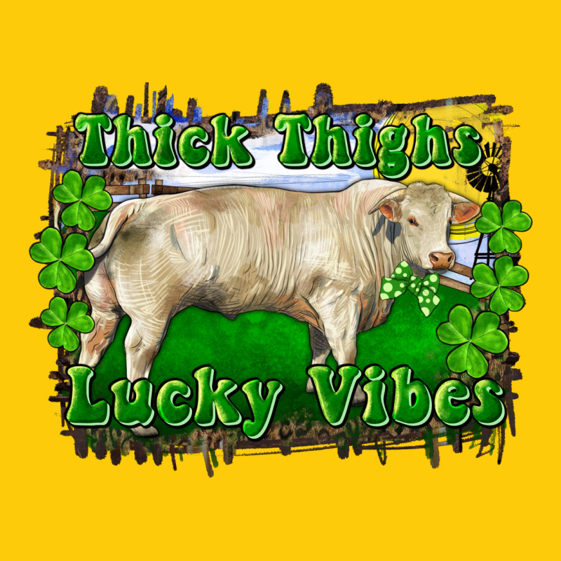 Thick Thighs Lucky Vibes Charolais Bull Premium Hoodie by RanaPortraitStore | Teevron
