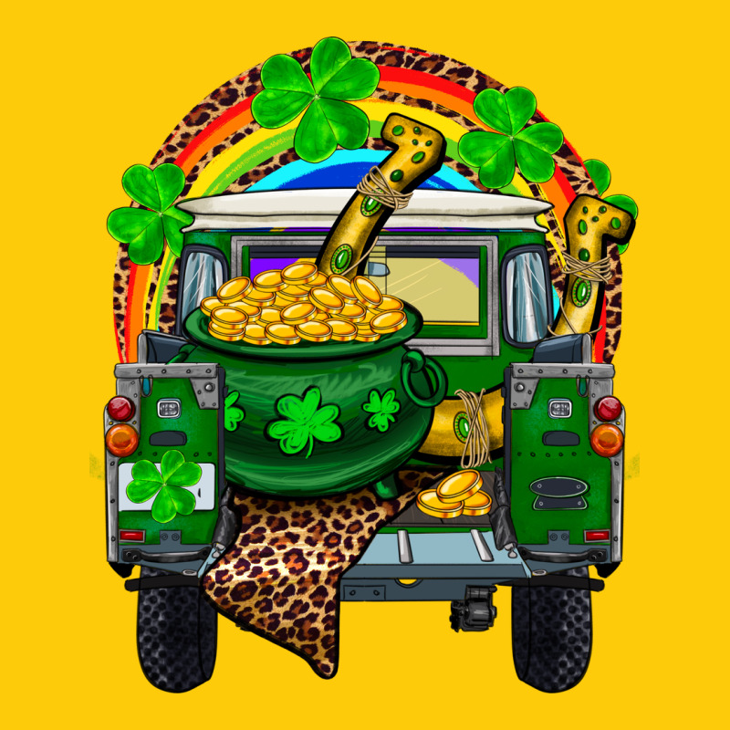 St Patricks Day Truck With Pot Of Gold Horseshoe A Premium Hoodie by RanaPortraitStore | Teevron
