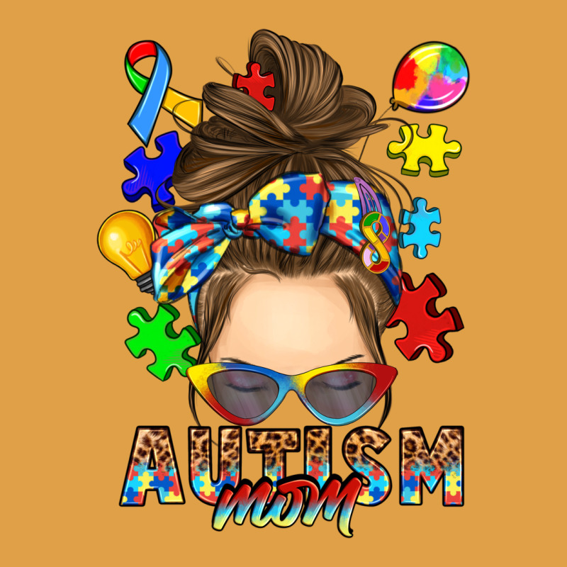 Messy Bun Autism Mom Premium Hoodie by RanaPortraitStore | Teevron