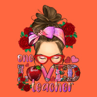 One Loved Teacher Messy Bun Premium Hoodie | Teevron