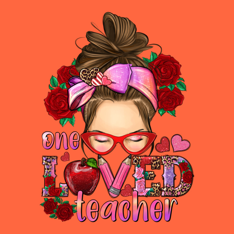 One Loved Teacher Messy Bun Premium Hoodie by RanaPortraitStore | Teevron