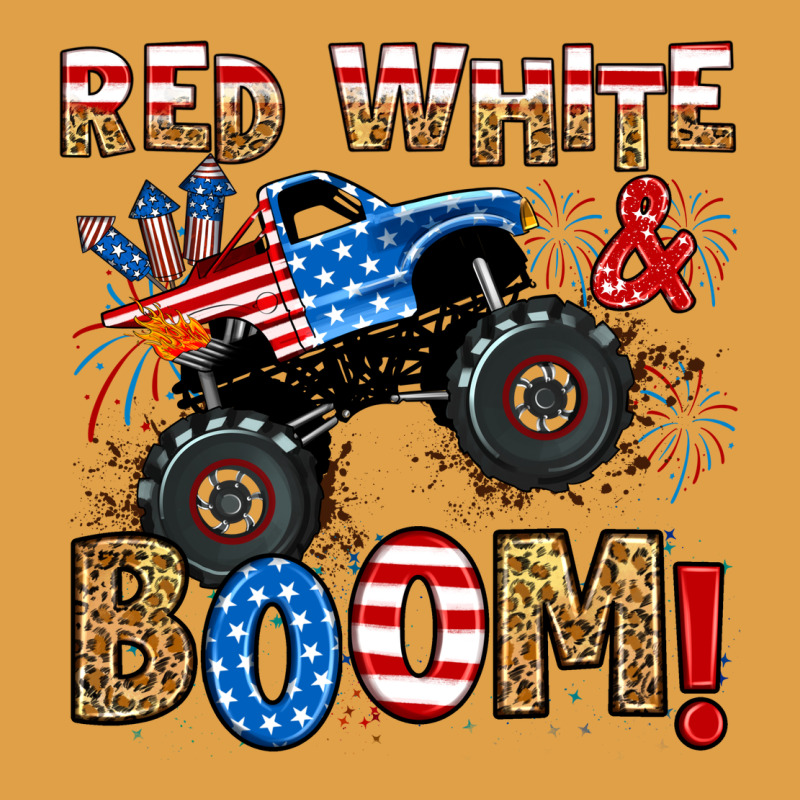 Red White Boom Monster Truck Premium Hoodie by RanaPortraitStore | Teevron