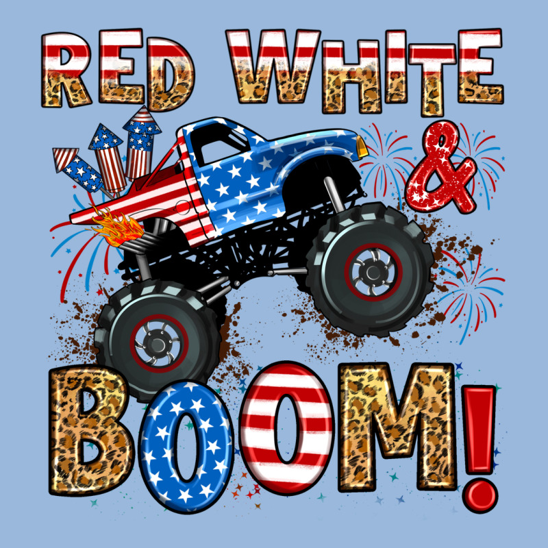 Red White Boom Monster Truck Premium Hoodie by RanaPortraitStore | Teevron