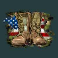 American Flag With Army Boots Premium Hoodie | Teevron