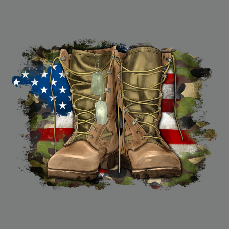 American Flag With Army Boots Premium Hoodie by RanaPortraitStore | Teevron