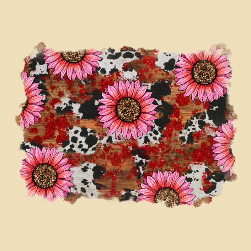 Valentines Day Sunflowers Leopard Cowhide Backgrou Premium Hoodie by RanaPortraitStore | Teevron
