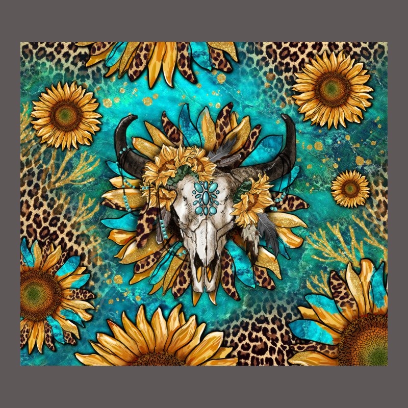 Bull Skull Sunflowers Premium Hoodie by RanaPortraitStore | Teevron