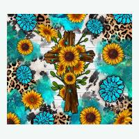 Sunflower Cross Cowhide Gemstones Premium Hoodie | Teevron