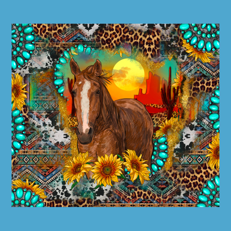 Western Horse And Desert Tumbler Premium Hoodie by RanaPortraitStore | Teevron