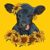 Black Angus Calf With Sunflowers Premium Hoodie | Teevron