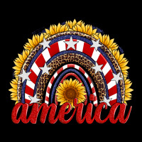 America Sunflower Rainbow Ladies Tee | Teevron