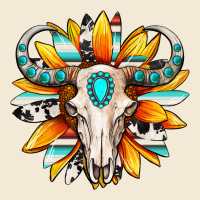Western Bull Skull Sunflower Premium Hoodie | Teevron