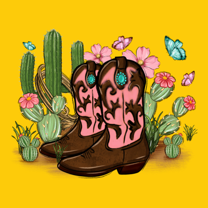 Cowboy Boots With Cactus Premium Hoodie by MaliasSmallBusiness | Teevron