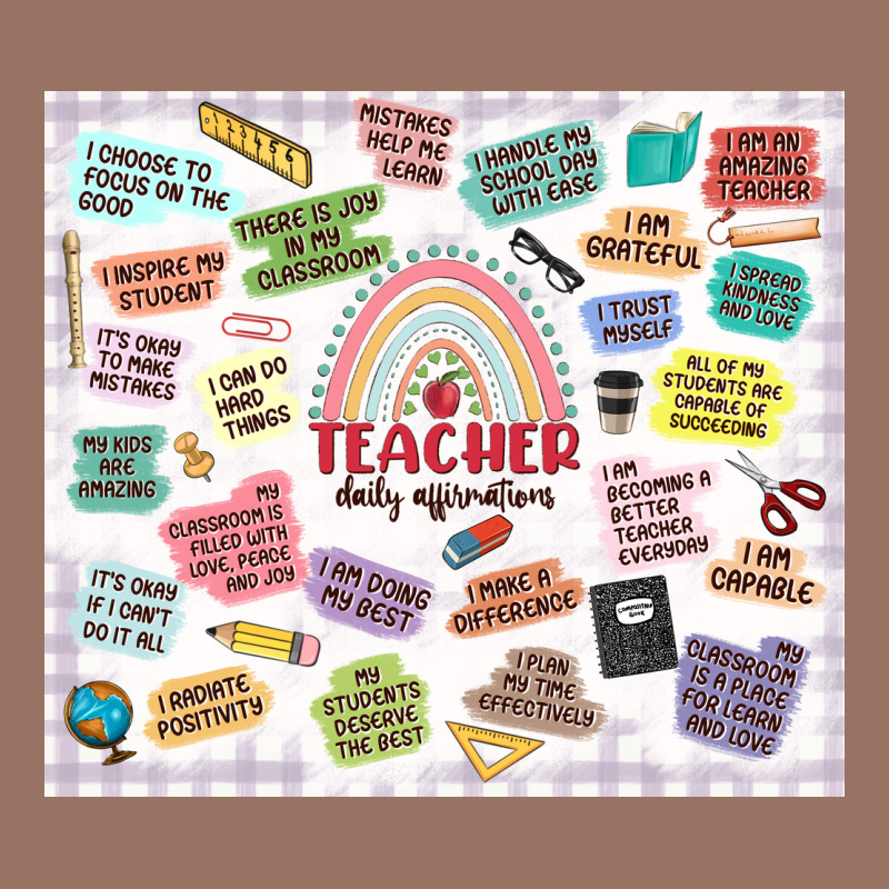 Teacher Daily Affirmations Premium Hoodie by MaliasSmallBusiness | Teevron