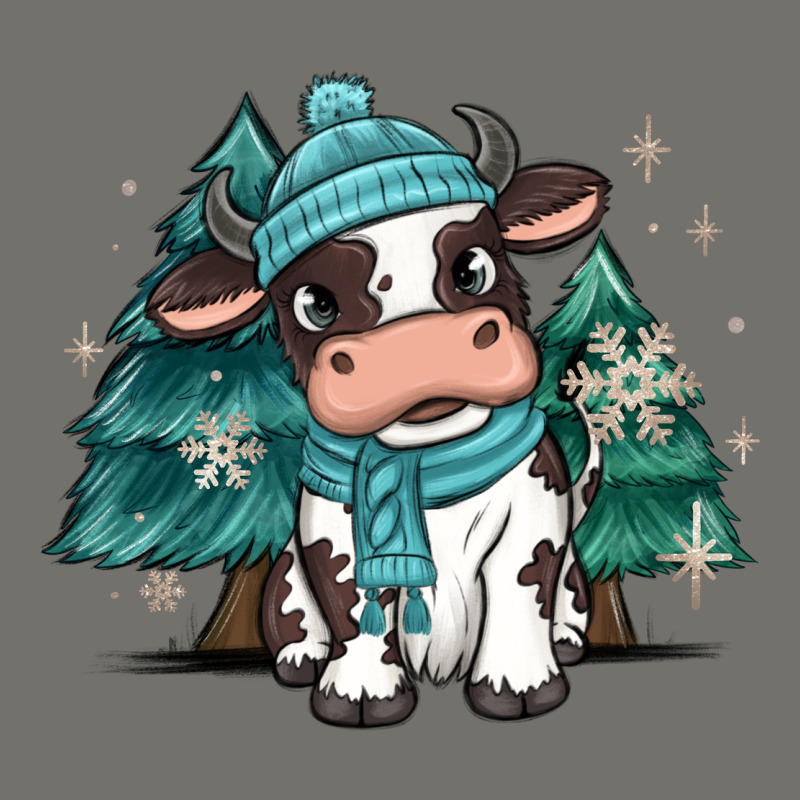 Winter I'm Udderly Freezing Baby Cow Premium Hoodie by MaliasSmallBusiness | Teevron