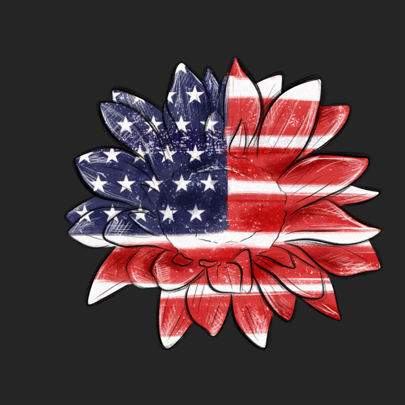 American Flag Sunflower Premium Hoodie by MaliasSmallBusiness | Teevron