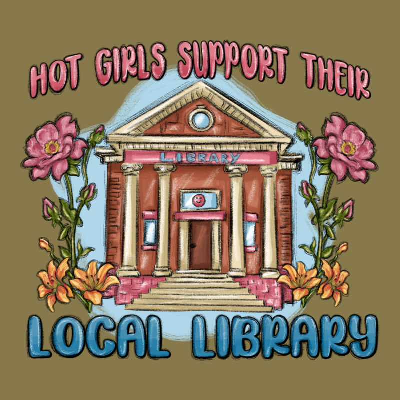 Hot Girls Support Their Local Library Premium Hoodie by MaliasSmallBusiness | Teevron