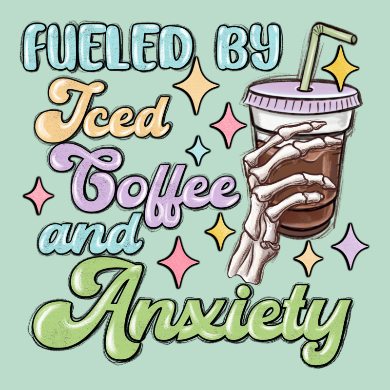 Fueled By Iced Coffee And Anxiety Premium Hoodie by MaliasSmallBusiness | Teevron