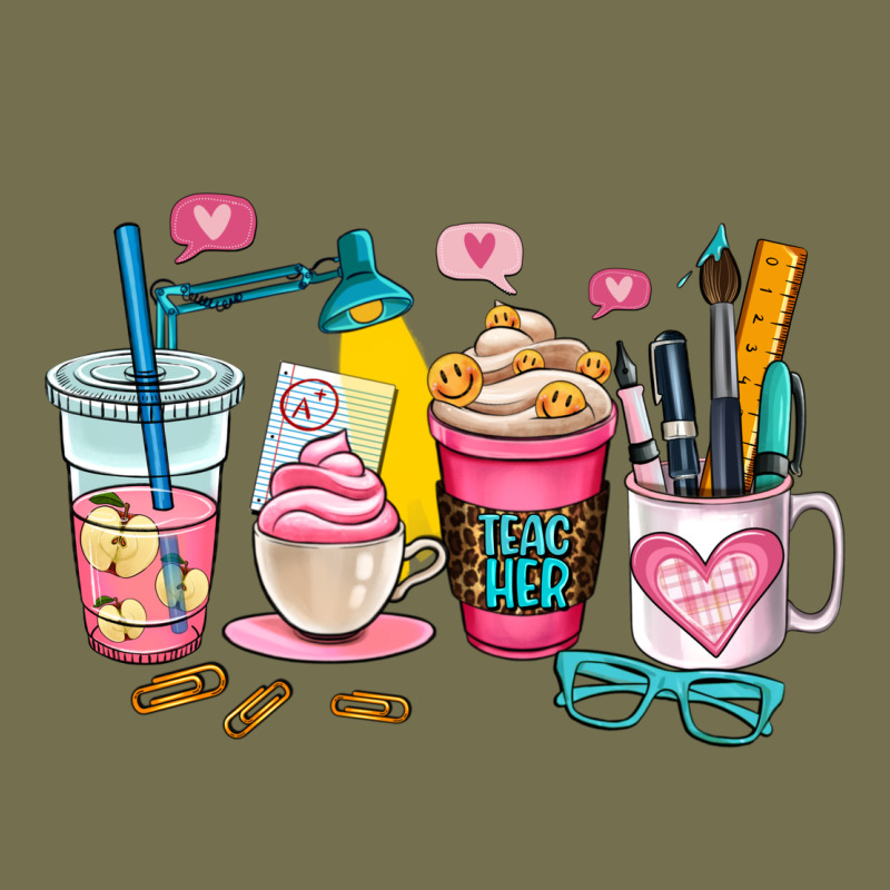 Teacher Coffee Cup Vintage Hoodie by AdoDesignShop | Teevron