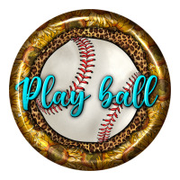 baseball with sunflower round earrings | Teevron