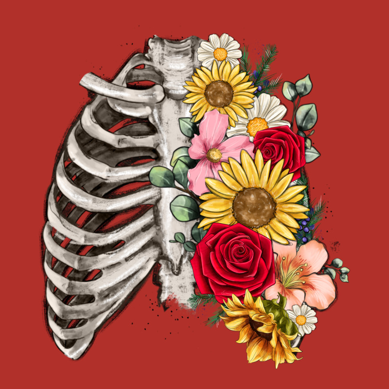 Floral Ribcage Premium Hoodie by MaliasSmallBusiness | Teevron