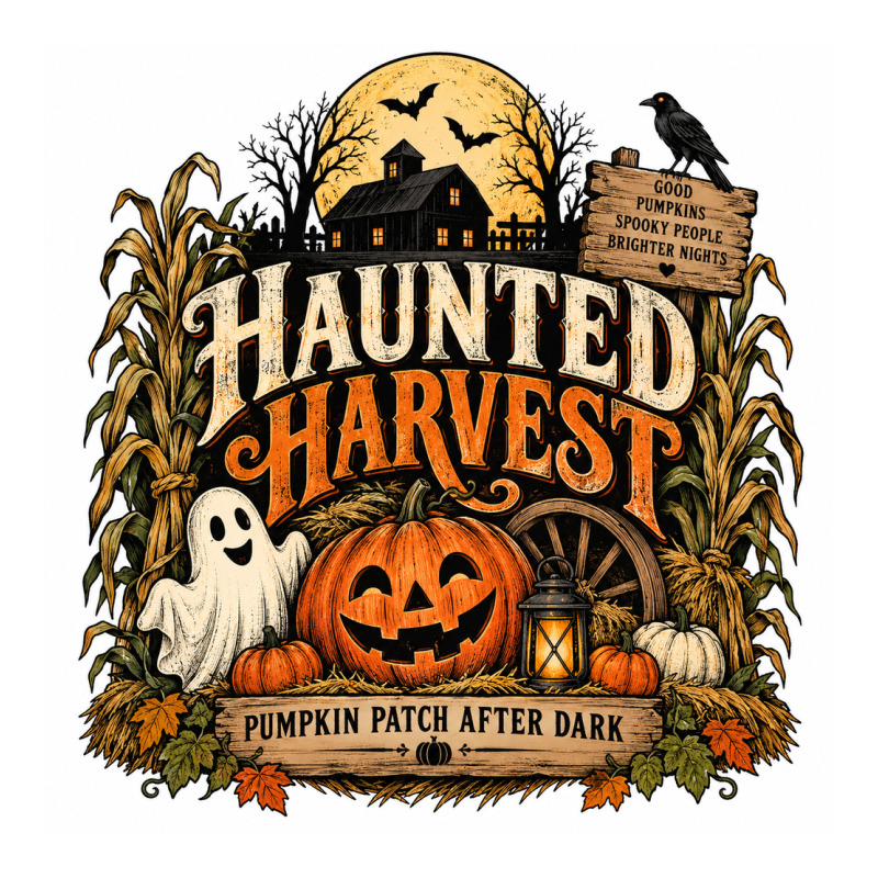 Haunted Harvest Premium Sweatshirt by Merry & Macabre | Teevron