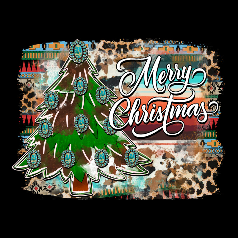Merry Christmas Tree Western Premium Tee by CowhideDigitalArt | Teevron
