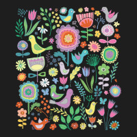 Cute Birds T  Shirt Birds And Blooms   Cute Floral Pattern By Cecca De Classic Tee | Teevron