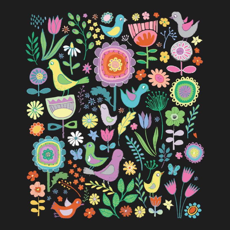 Cute Birds T  Shirt Birds And Blooms   Cute Floral Pattern By Cecca De Classic Tee by DesignPulse | Teevron