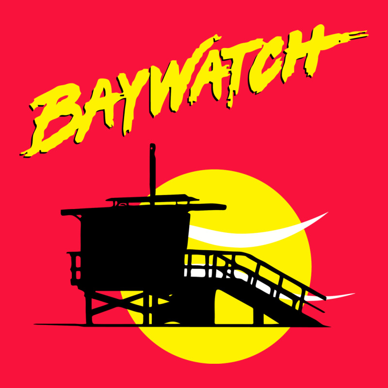 Baywatch Lifeguard Tower Sunset   Baywatch Classic Tee by PixelWave | Teevron