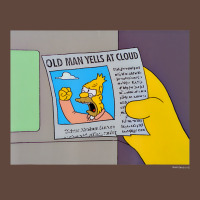 The Simpsons Old Man Yells At Cloud Newspaper V1 Classic Tee | Teevron